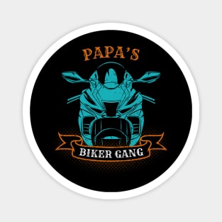 Papa's Biker Gang Father's Day Magnet